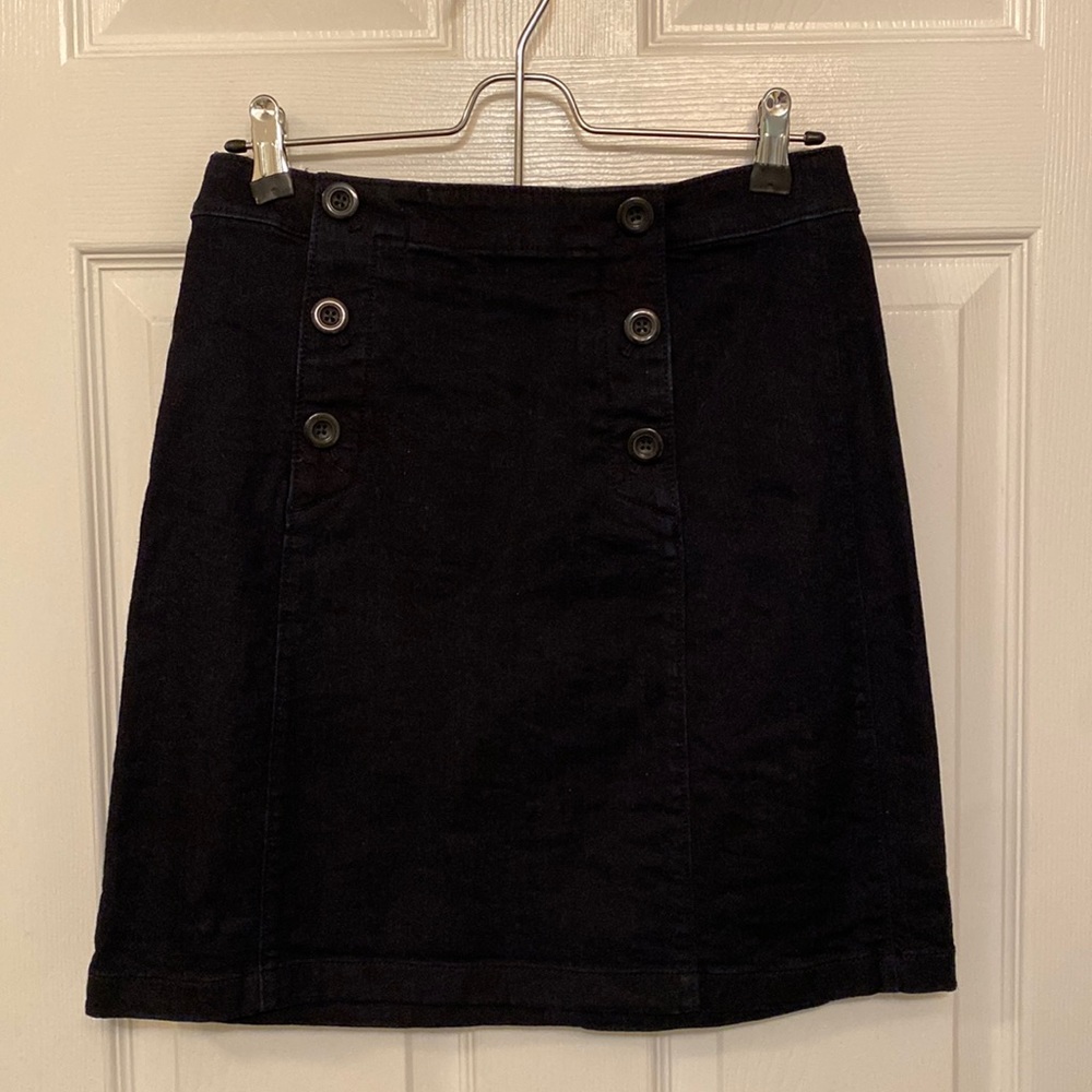 Knee length jean skirt